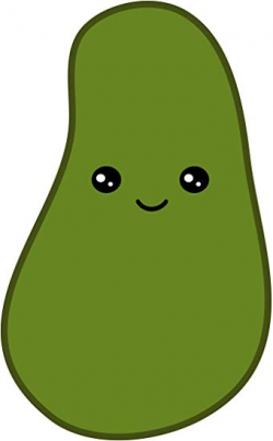Amazon.com: Cute Adorable Kawaii Smiling Avocado Cartoon Vinyl ...