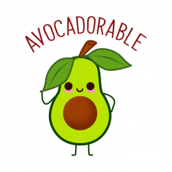 Avocadorable Cute Avocado - Avocado - T-Shirt | TeePublic