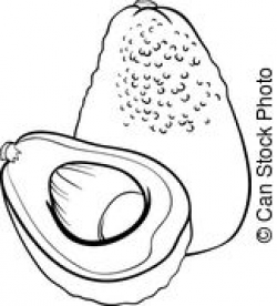 avocado clipart black and white 8 | Clipart Station
