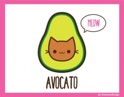 Avocado clipart, kawaii avocado clip art, cute avocado clip art ...