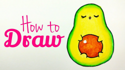 HOW TO DRAW AVOCADO | Easy & Cute Drawing Tutorial For Beginner ...