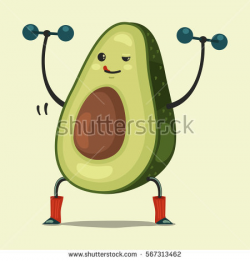 28+ Collection of Avocado Cartoon Drawing | High quality, free ...