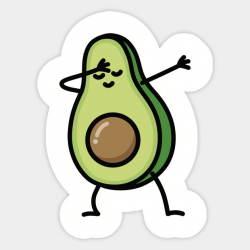 Avocado dab dabbing - Guacamole - Sticker | TeePublic