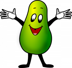 Happy Avocado Character Clip Art at Clker.com - vector clip art ...