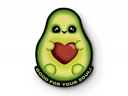 Amazon.com: Kawaii Avocado Sticker - Soft Grunge Aesthetic Kei ...