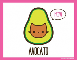 50% OFF SALE Avocado clipart kawaii avocado clip art | My Etsy shop ...