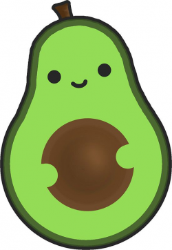 Cute Avocado Kawaii Chibi Smiley' Sticker by fennywho | Kawaii chibi ...