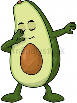 Dabbing Avocado Cartoon Vector Clipart