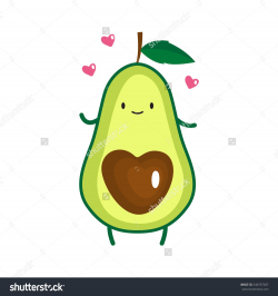 Illustration of cute avocado. Vector illustration | Avocados ...
