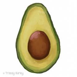Avocado - Original art download 2 files, avocado printable, avocado ...