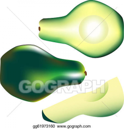 Vector Art - Avocado sketch. EPS clipart gg61973160 - GoGraph