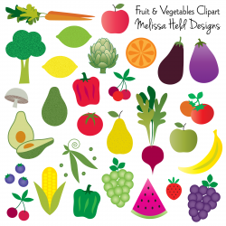 Fruit and vegetables Clipart | Bullet and Scrapbook