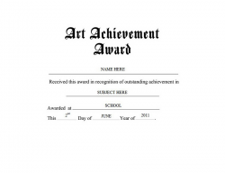 Art Achievement Award Free Templates Clip Art & Wording | Geographics
