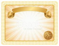 Basketball Award Certificate Background Stock Vector - FreeImages.com