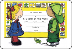 Award: Student of the Week