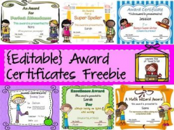 Reward your students with this pack of 8 editable award certificates ...