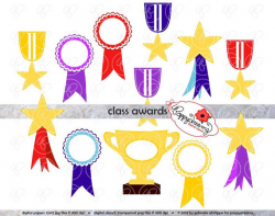 Class Awards Clipart Set: (300 dpi) School Teacher Clip Art Digital ...