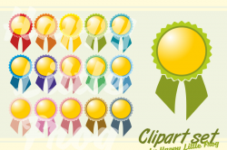 Award ribbon clipart, winner clipart, f | Design Bundles