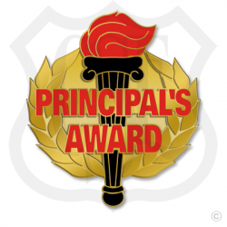 Principal's Award (Torch) - 1” Cloisonne-B Lapel Pin in Gold Finish ...
