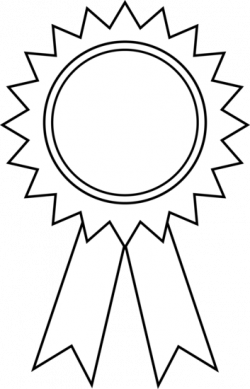 Award Ribbon Outline - Free Clip Art