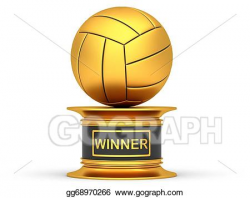 Clipart - Award volleyball sport trophy cup. Stock Illustration ...