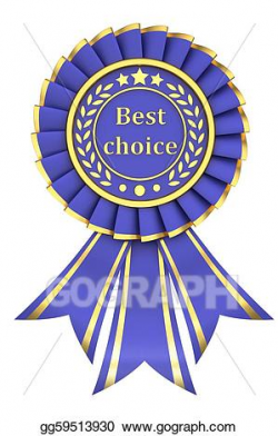 Stock Illustration - Blue ribbon award. Clipart Drawing gg59513930 ...