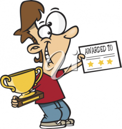iCLIPART - Royalty Free Clipart Image of a Person With Awards ...