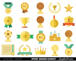 sports clipart racing prizes flags digital paper stars medals trophy ...