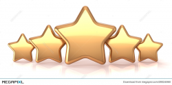 Gold Stars Five Golden Star Service Award Illustration 28024860 ...