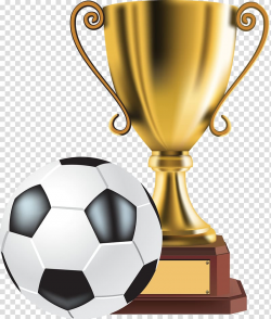 Gold trophy and soccer ball, Trophy Gold medal , Soccer ...