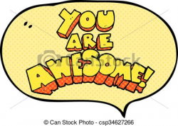 Picturesque Design You Are Awesome Clipart Comic Book Speech Bubble ...