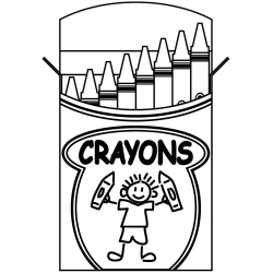 Awesome Crayon Clipart Black and White Design - Digital Clipart ...