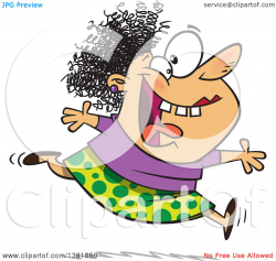 Awesome Inspiration Ideas Crazy Clipart Of A Cartoon Woman Running ...