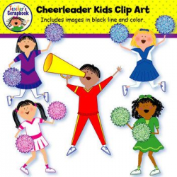 Cheerleader Kids Clip Art | Clip art