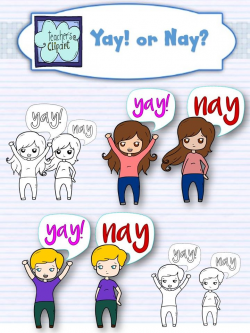 FREE yay! or nay? #Clipart #freebie | Teacher´s clipart | Pinterest ...