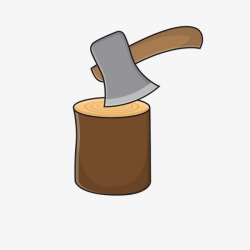 Chop Wood, Ax, Wood, Cartoon Creative PNG Image and Clipart for Free ...