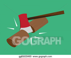 Vector Illustration - Ax chopping wood . Stock Clip Art ...