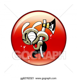 Clipart - Halloween illustration with rabbit and ax. Stock ...