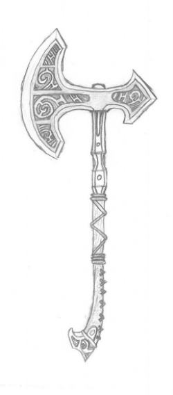 28+ Collection of Medieval Axe Drawing | High quality, free cliparts ...
