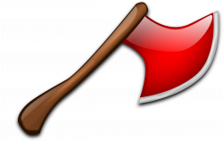 Clipart - Red Axe