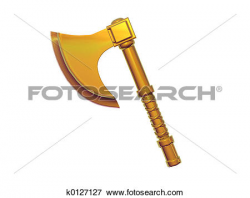 Axe clipart two - Pencil and in color axe clipart two
