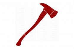 Firefighter Axe Clipart - Letters