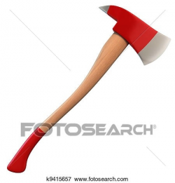 Firefighter Axe Clipart - Letters