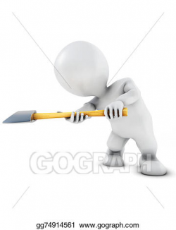 Stock Illustration - 3d morph man swinging an axe. Clipart ...