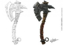 Black and grey viking battle axe tattoo by Max Pain Tattoo | Tattoo ...