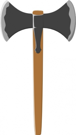 Double Tranchant Axe clip art Free vector in Open office drawing svg ...