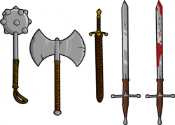 Clip Art Hoard: Weapons - Axe, Mace, Sword
