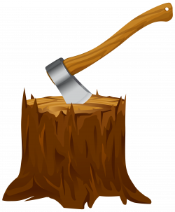 Tree Stump with Axe Clipart PNG Image | Gallery Yopriceville - High ...