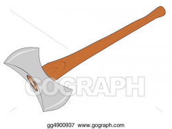 Clip Art - Double bladed axe. Stock Illustration gg4900937 - GoGraph