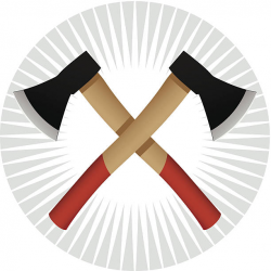 Axe clipart two - Pencil and in color axe clipart two